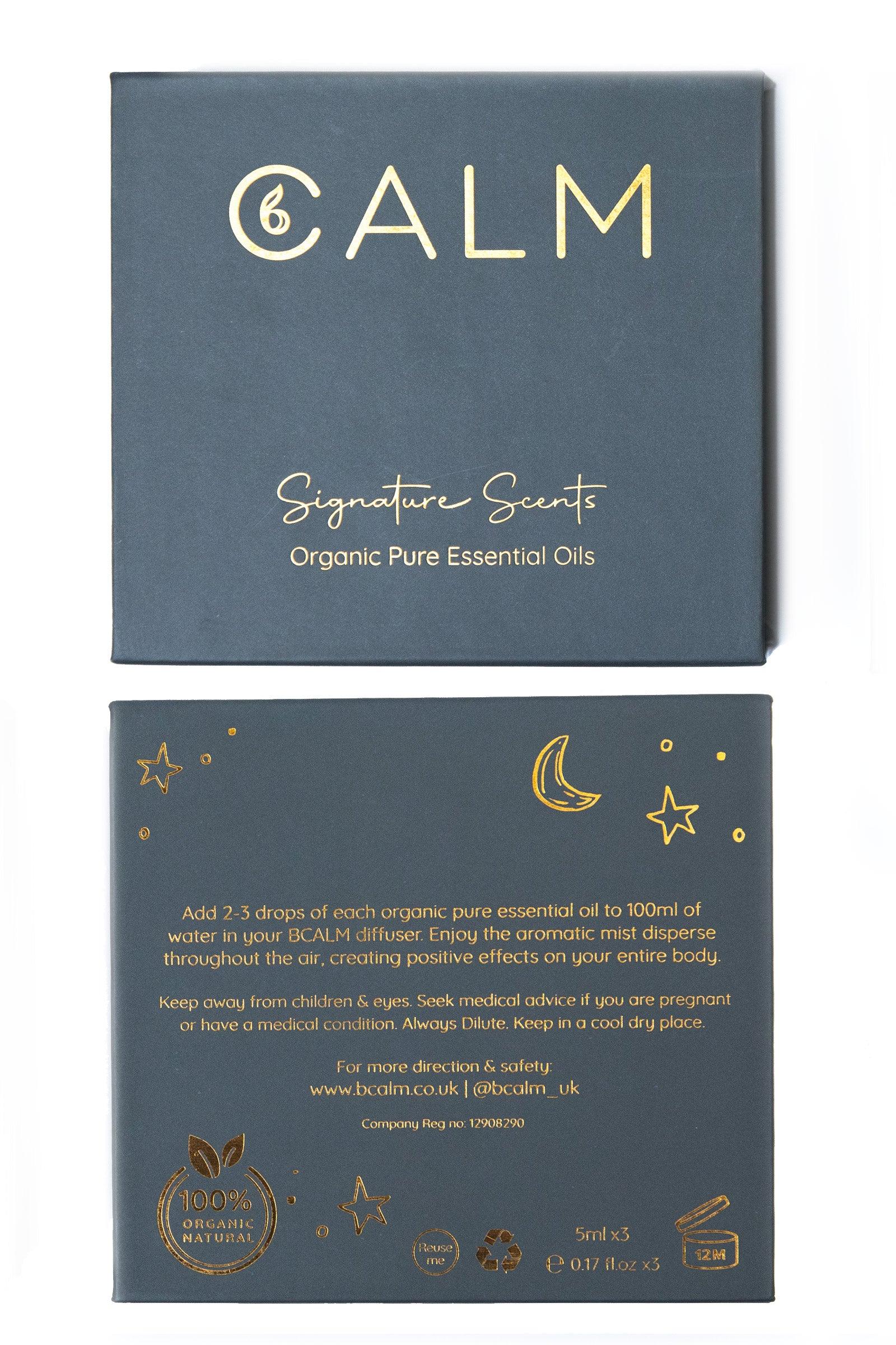 Live Calm Essential Oil Set with Peppermint, Lemon and Eucalyptus