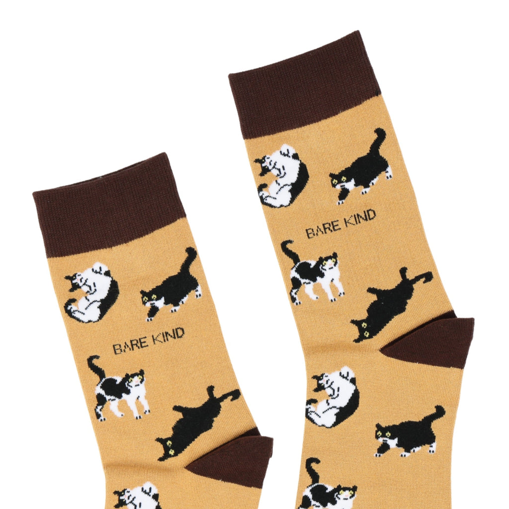 Brown Bamboo Cat Socks