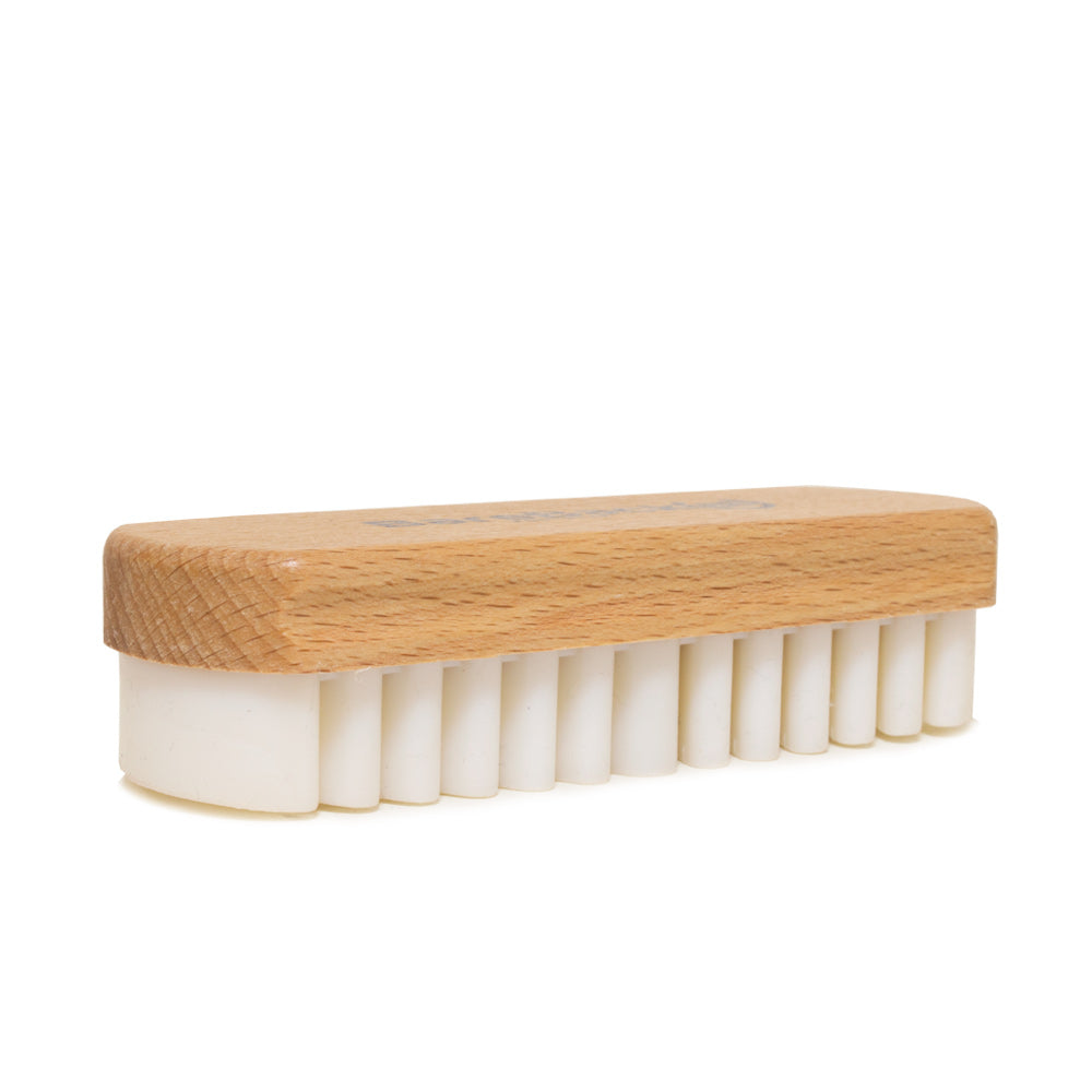 Wooden Handled Suede Brush for Boots and Leather
