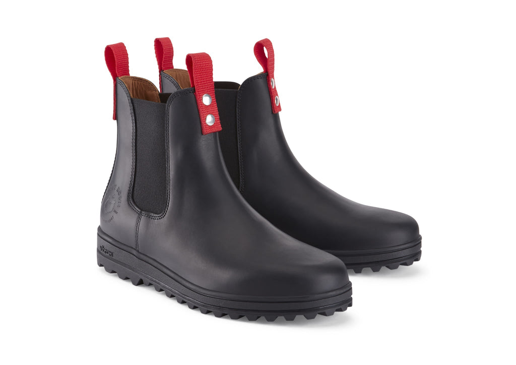 Men's Black Leather Winter Chelsea Boot