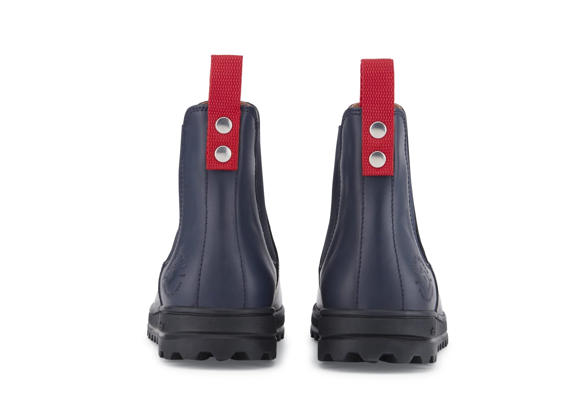 Women's Navy Blue Leather Winter Chelsea Boot