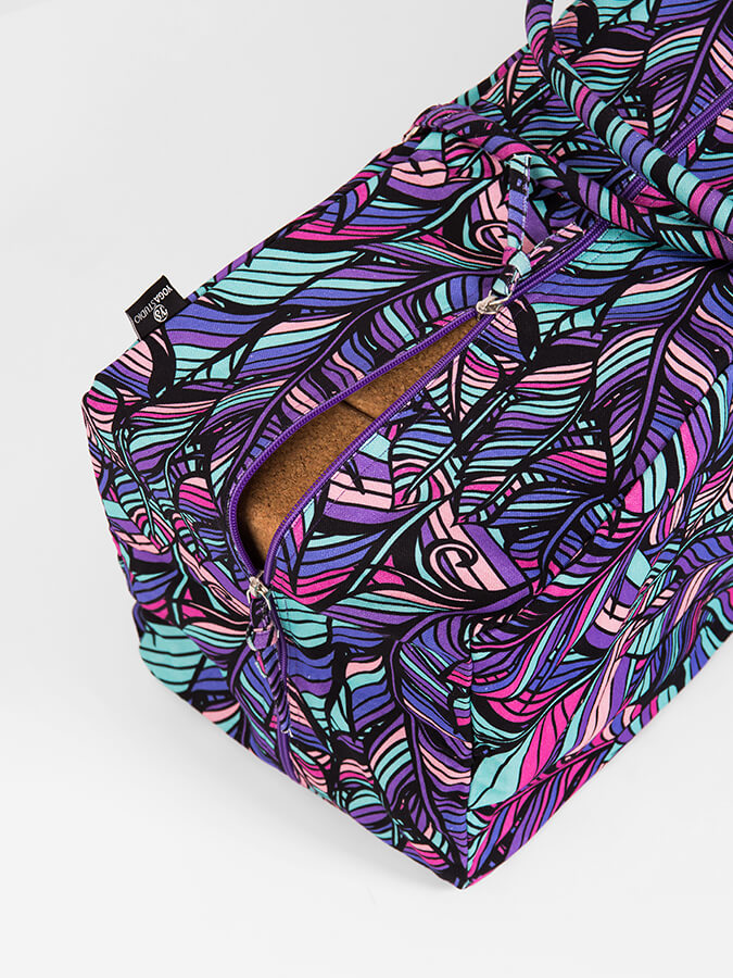 Organic Cotton Yoga Equipment Bag in Floral Design