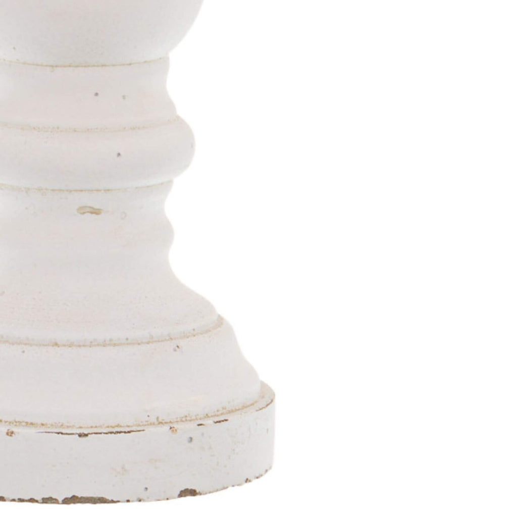 Minimalist white ceramic column decor, 45cm tall with architectural silhouette, matte finish for modern interiors by RoomLondon at brixbailey.com