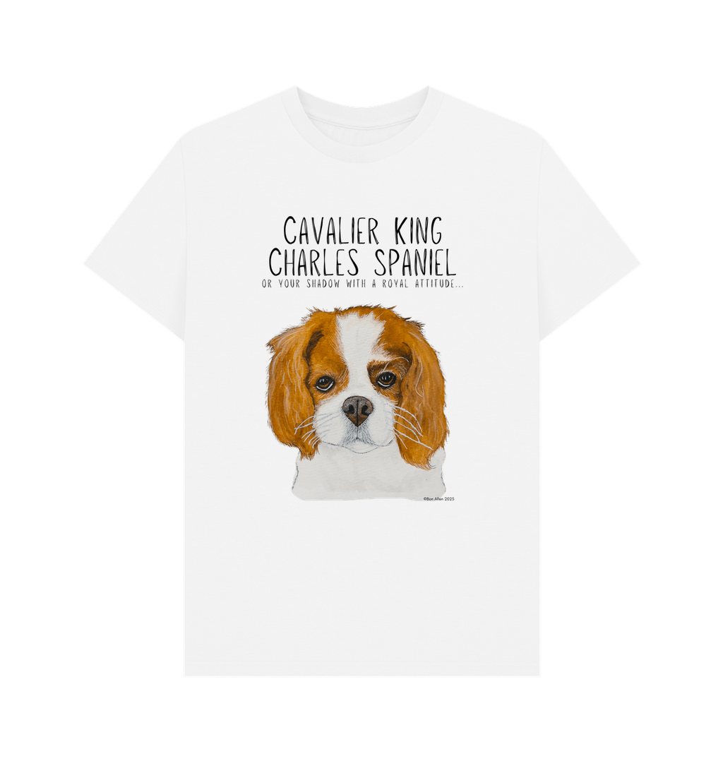 Obey the Crown Sustainable Mens T-Shirt with Cavalier King Charles Spaniel