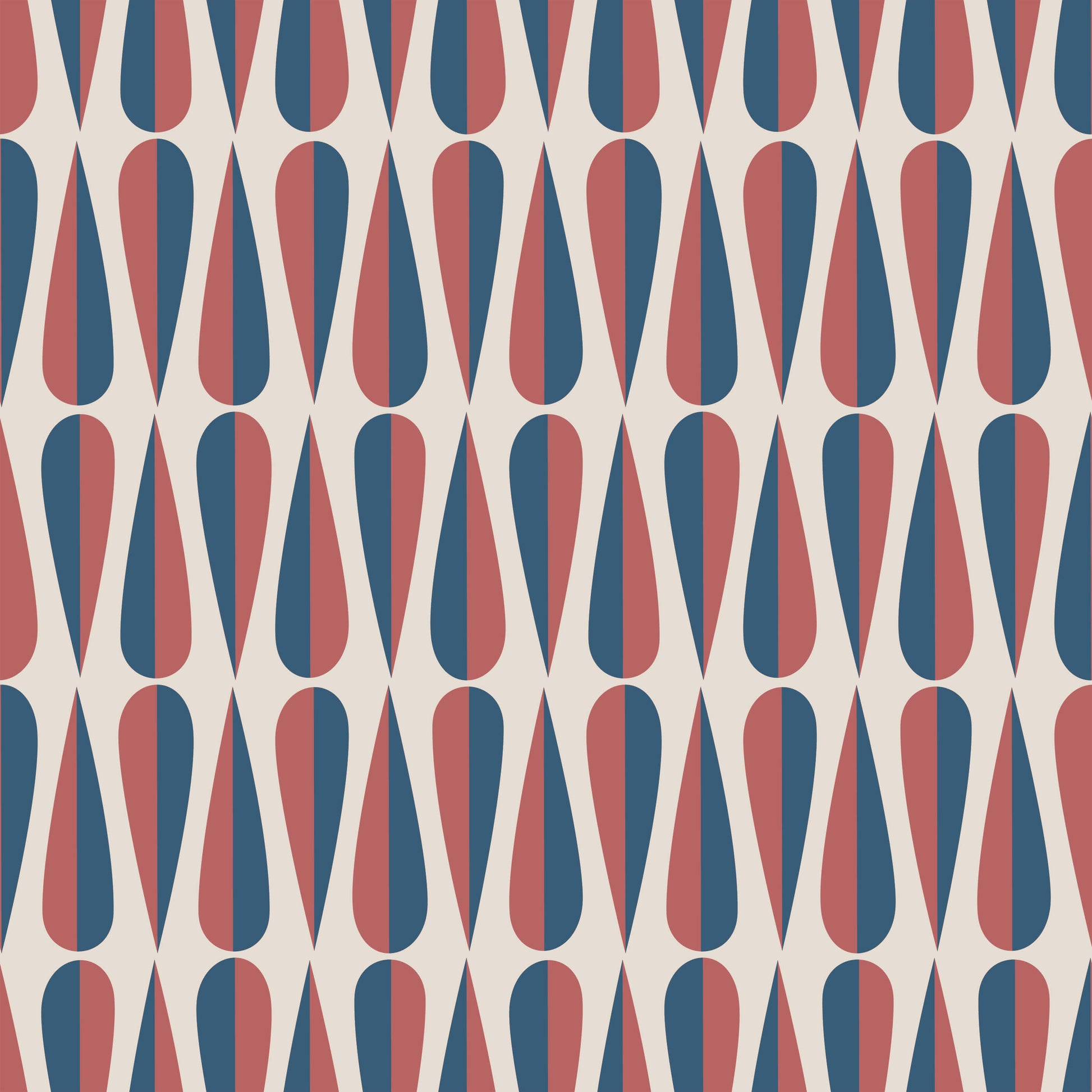 Retro Teardrop Wallpaper