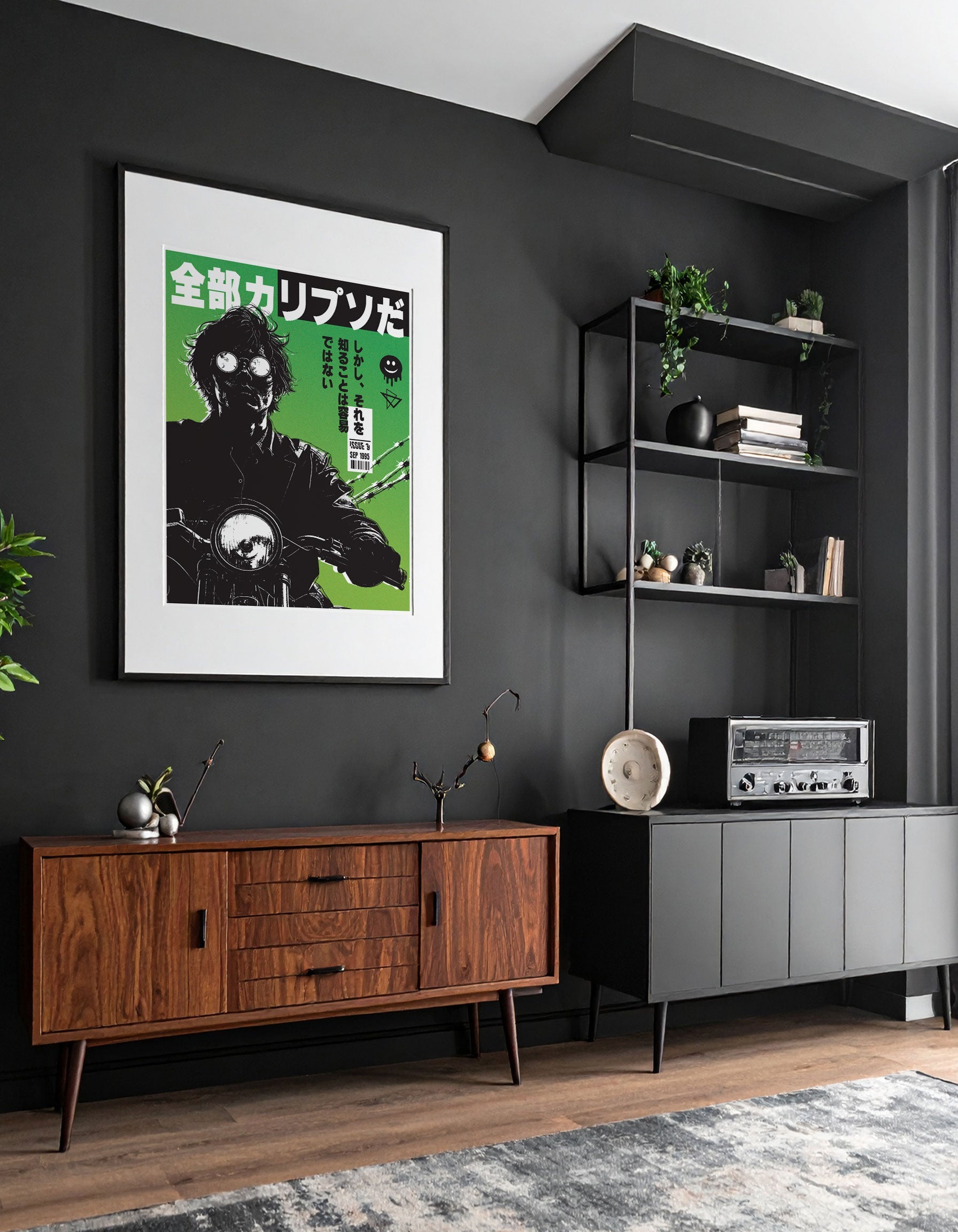 Calypso Neo Noir Motorcycle Art Print
