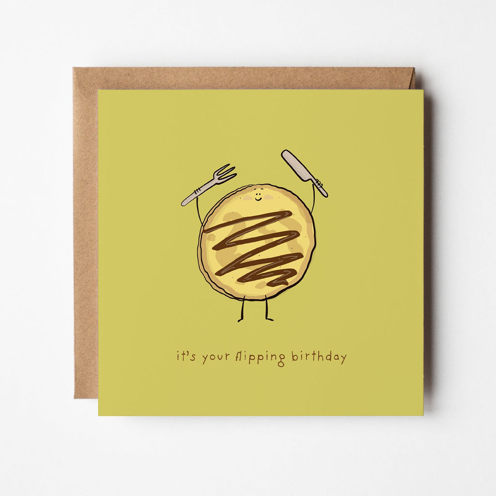 It's Your Flipping Birthday Pancake Greeting Card