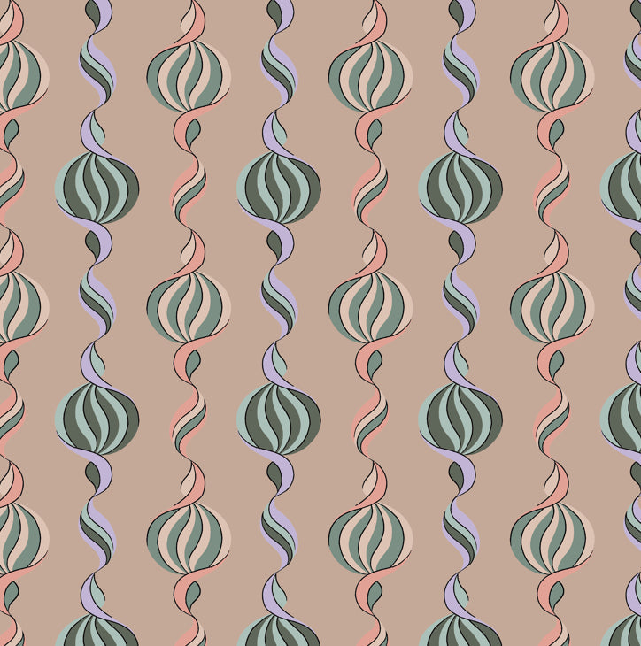 Carousel Twist Vintage Shell Fabric Oatmeal Linen
