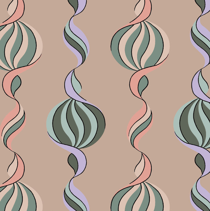 Carousel Twist Vintage Shell Wallpaper