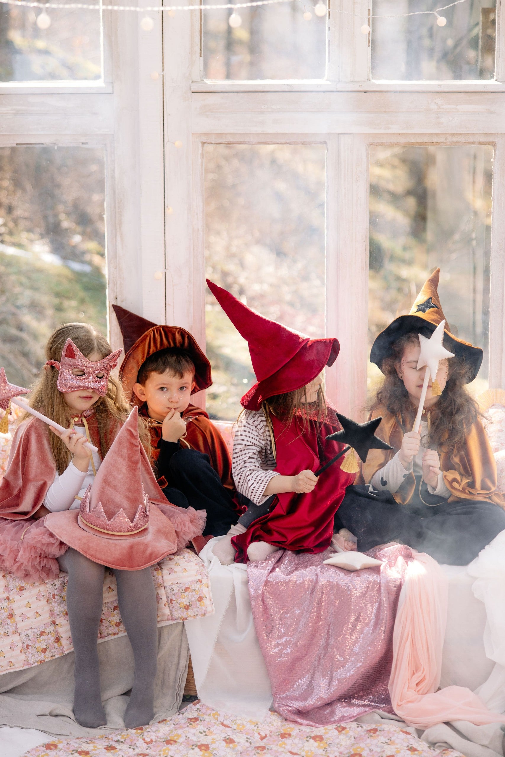 pink sequin cat mask glowing under soft light, perfect for fairy tale adventures and playful dress-up