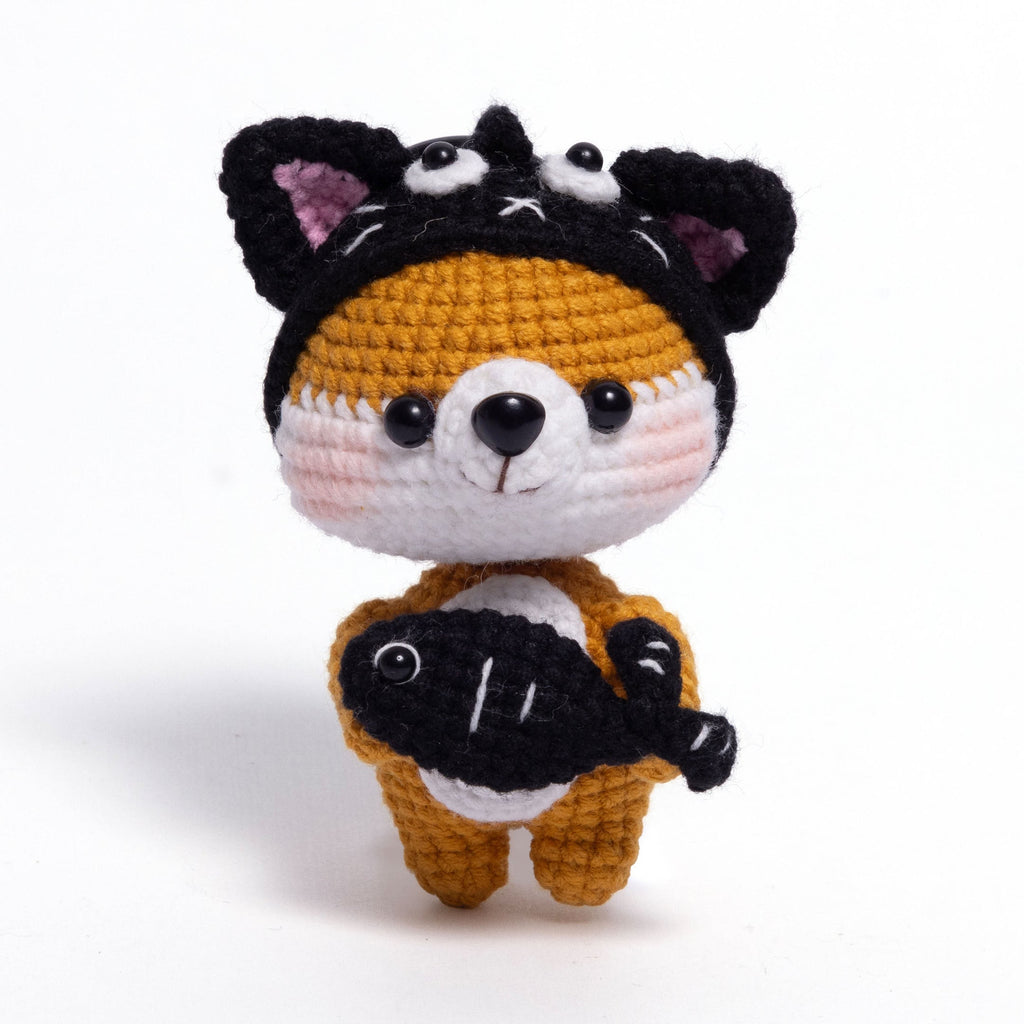 Handmade Crochet Shiba Dress Up Charms and Keychains