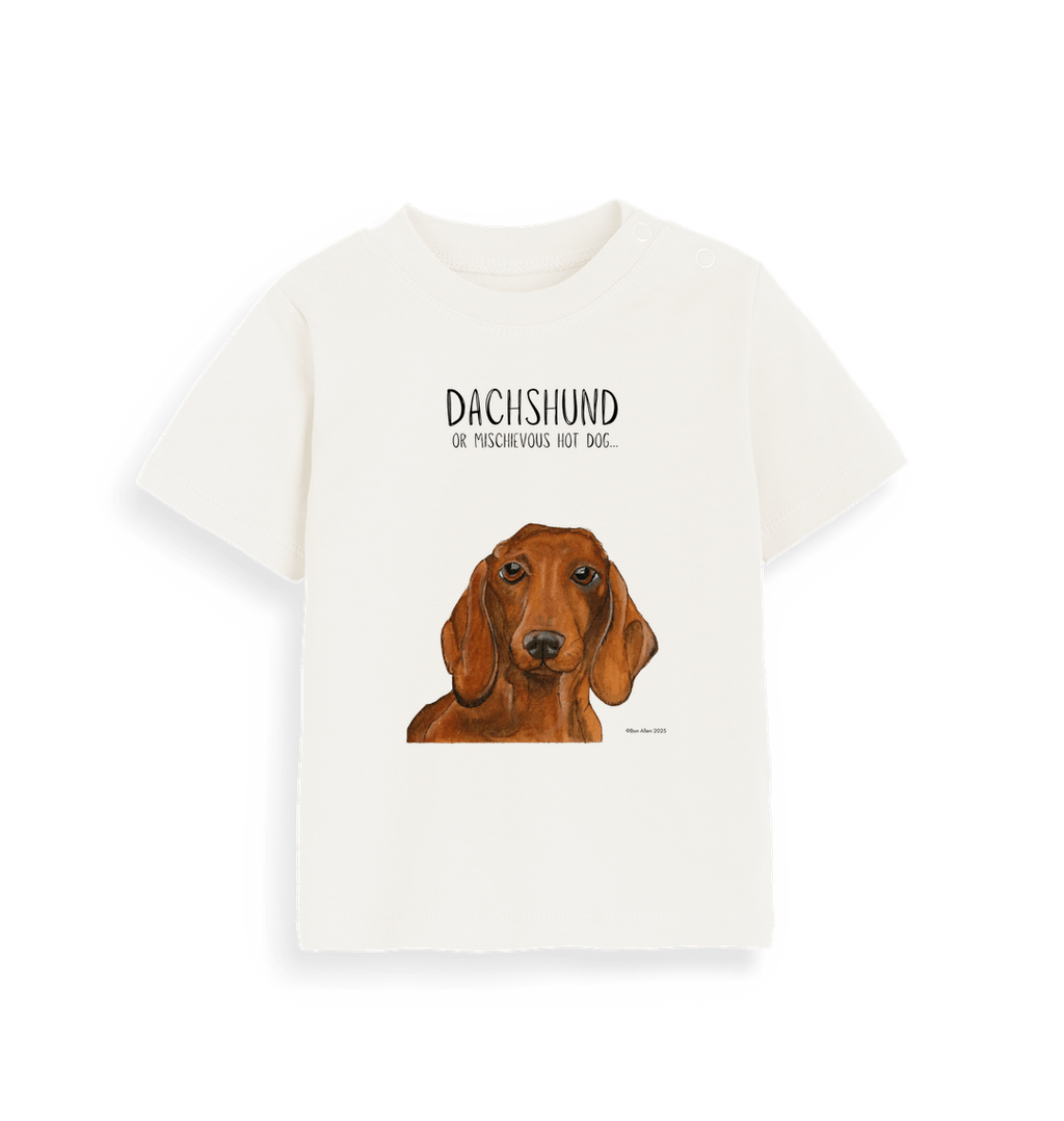 Mischievous Red Dachshund Baby Tee