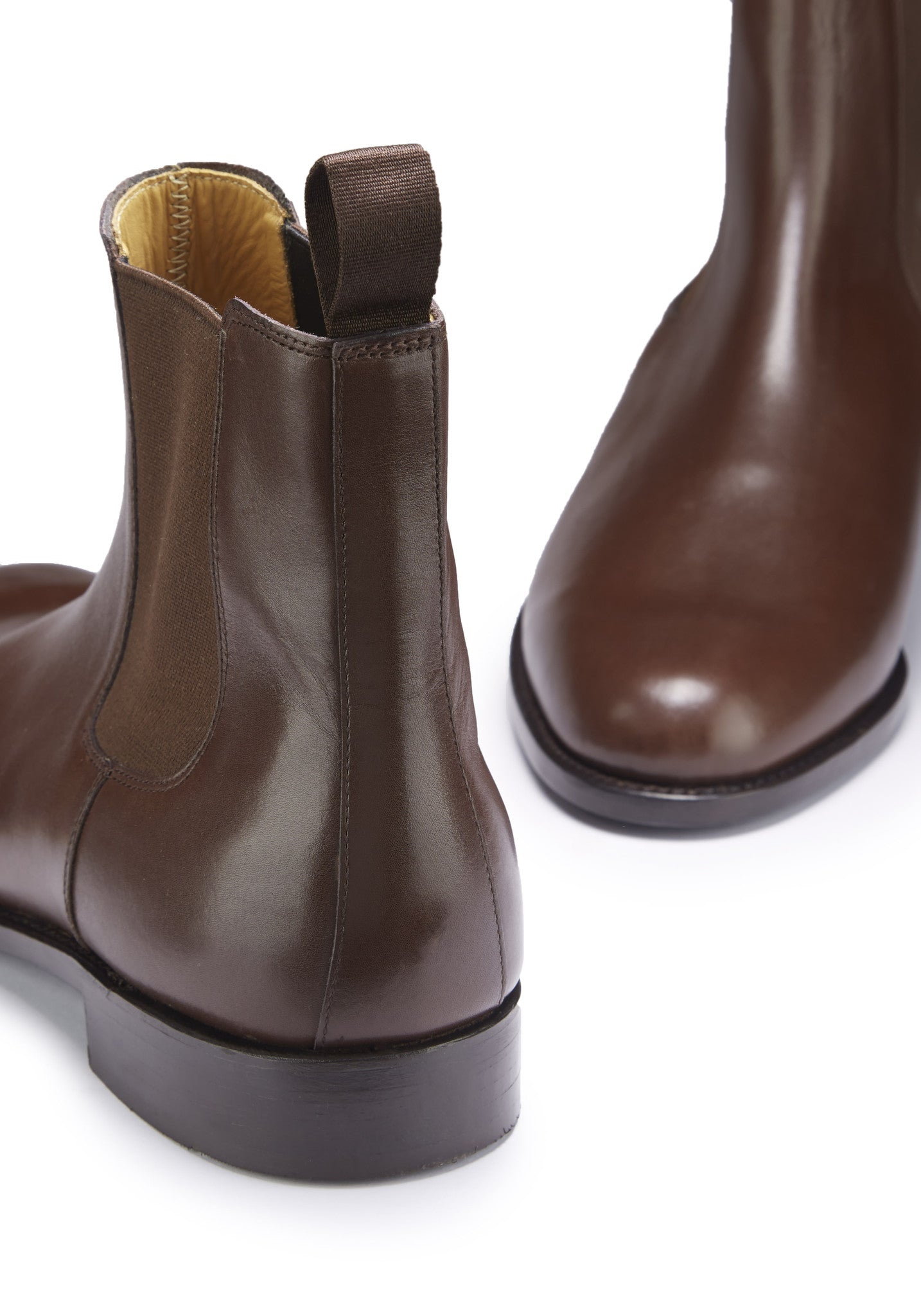 Brown Leather Chelsea Boots