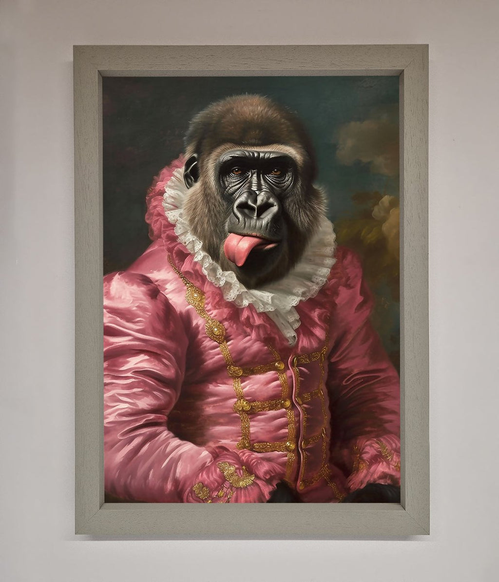 Cheeky Gorilla Framed Poster