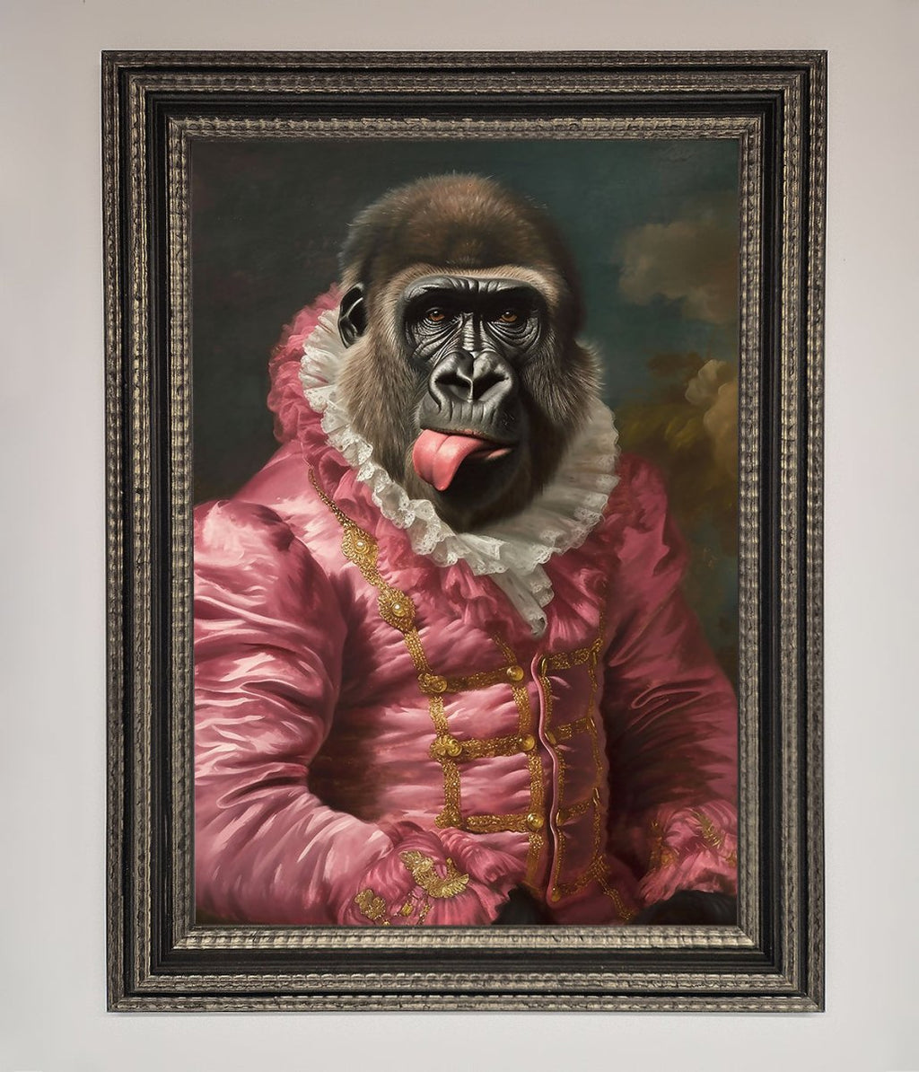 Cheeky Gorilla Framed Poster
