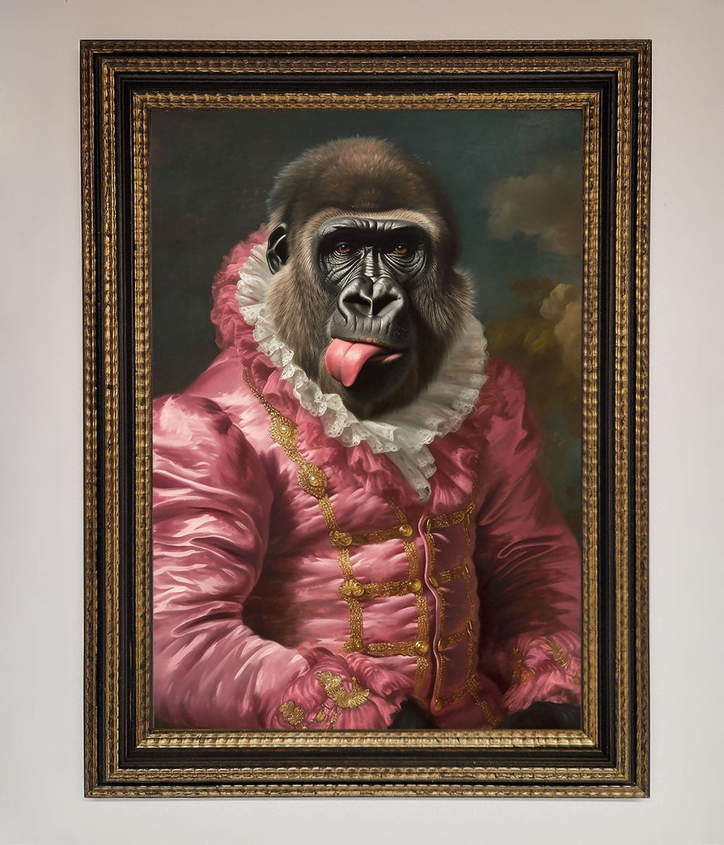 Cheeky Gorilla Framed Poster