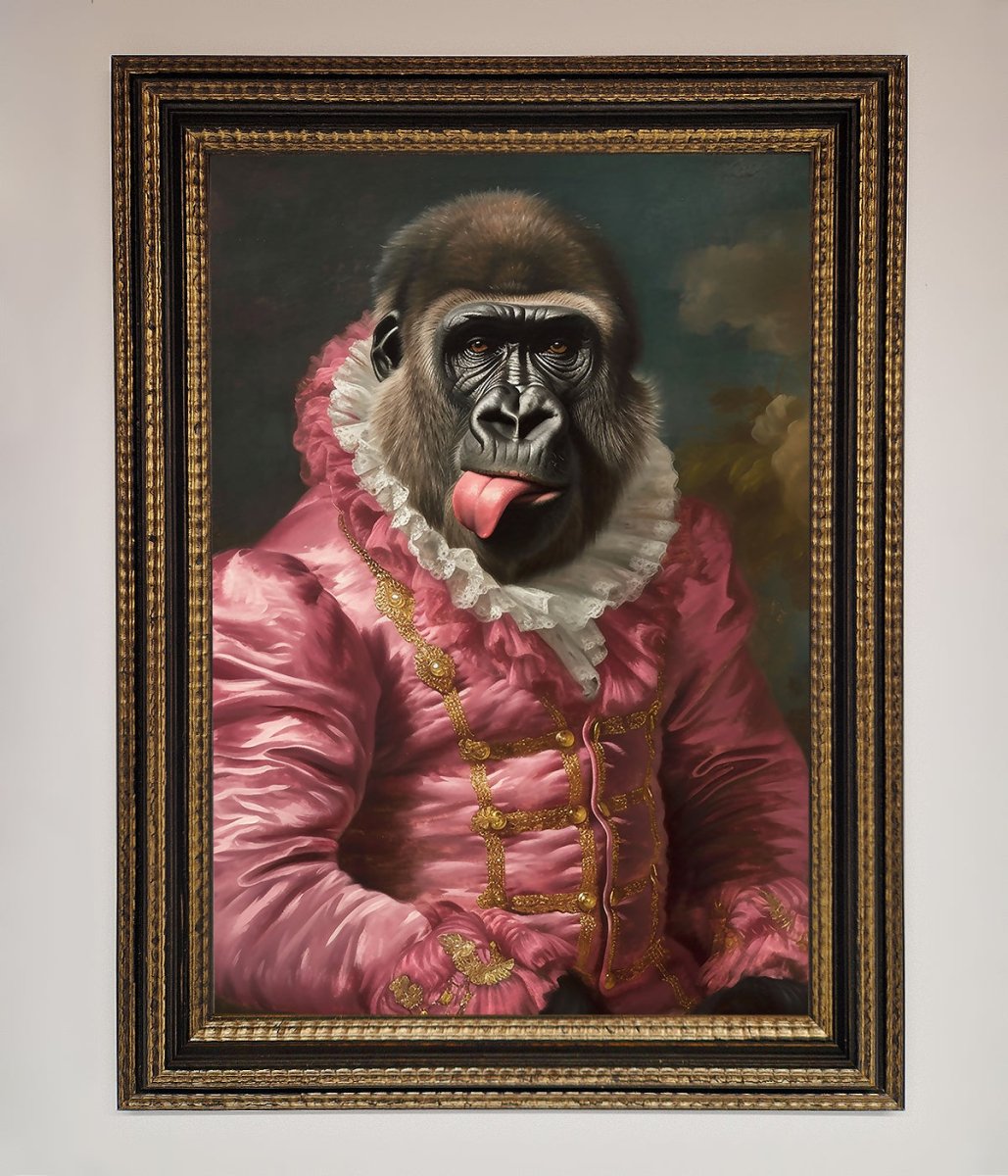 Cheeky Gorilla Framed Poster