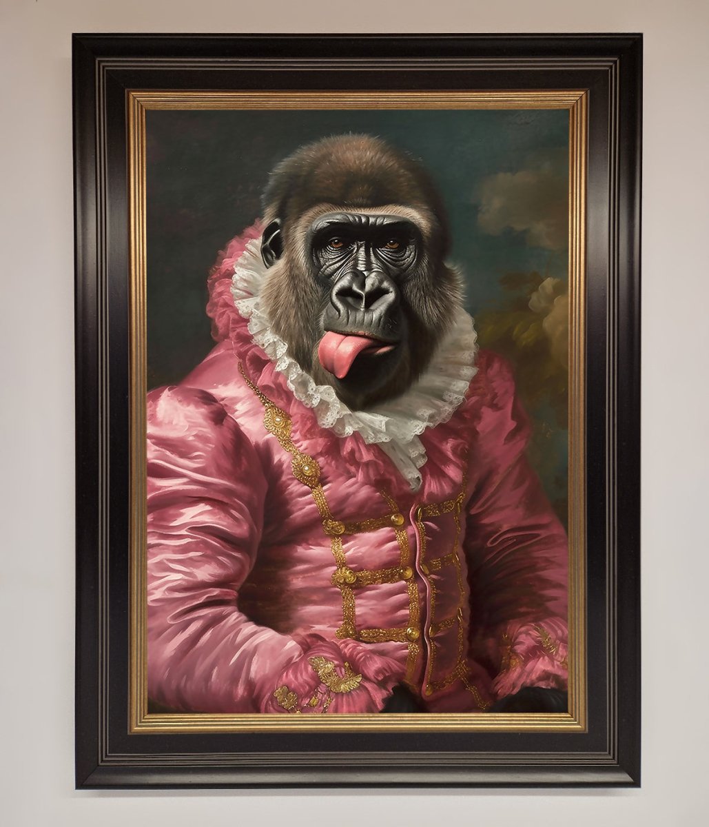 Cheeky Gorilla Framed Poster
