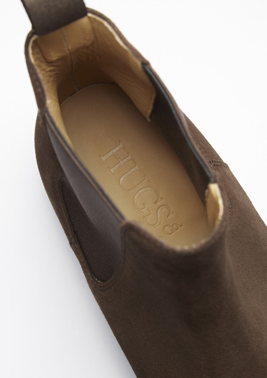 Brown Suede Chelsea Boots with Leather Sole