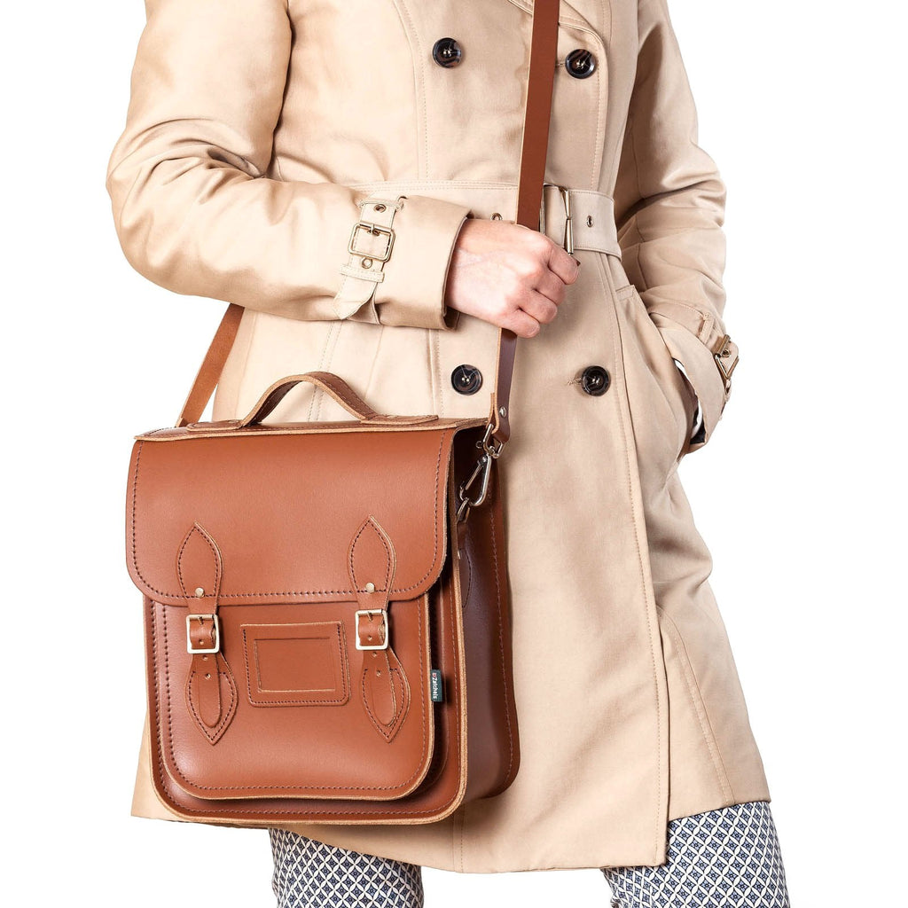 Handmade Leather City Backpack in Chestnut