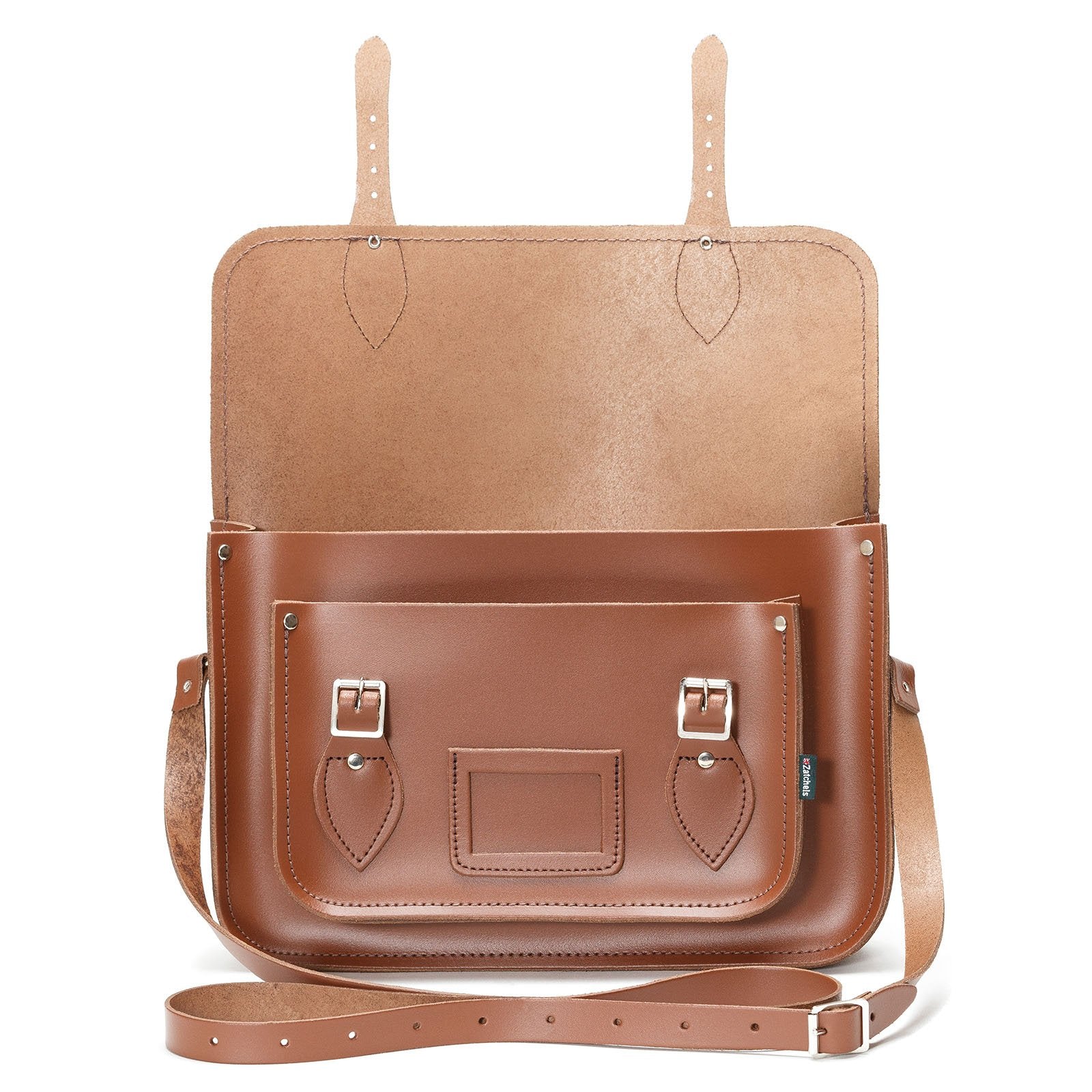 Handmade Leather Satchel in Chestnut