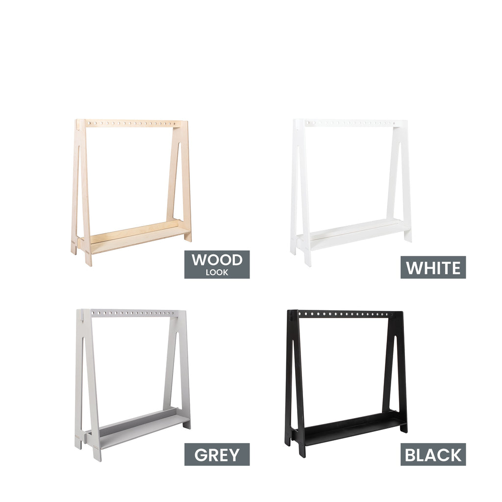 Toddler Dress Up Rack – Montessori-Inspired Clothes Organizer by Montessori House Bed at www.brixbailey.com