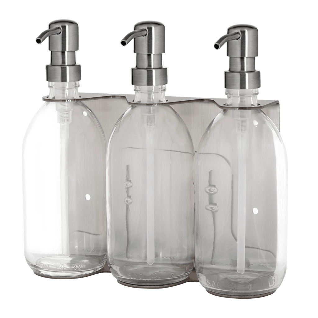 Chrome Triple Wall Mounted Soap Dispenser