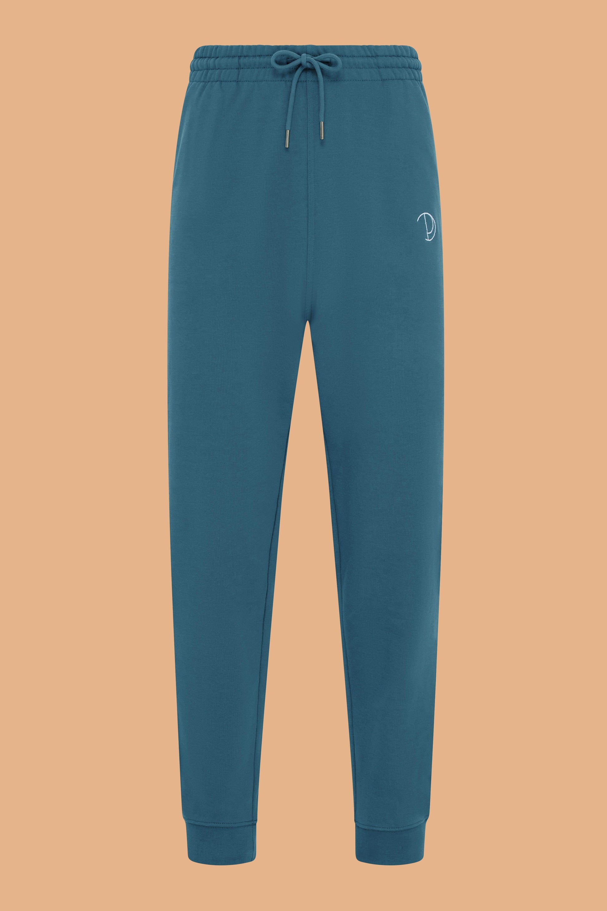Embroidered P Joggers in Organic Cotton
