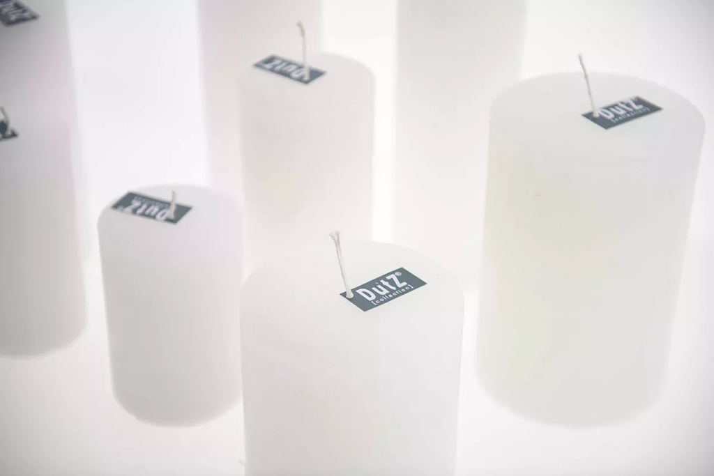 Luxury Rustic White Candle Handmade
