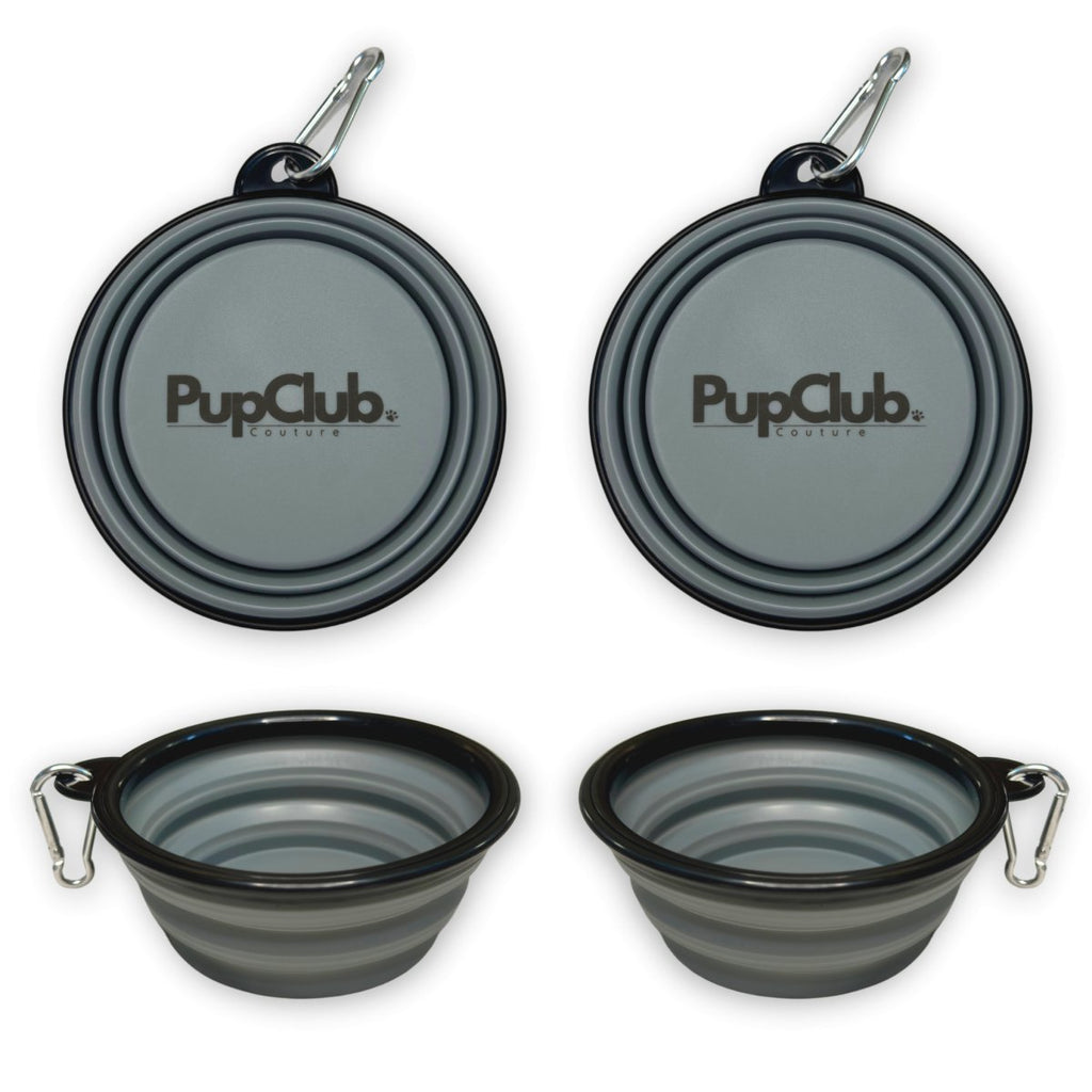 Collapsible Dog Bowl in Grey