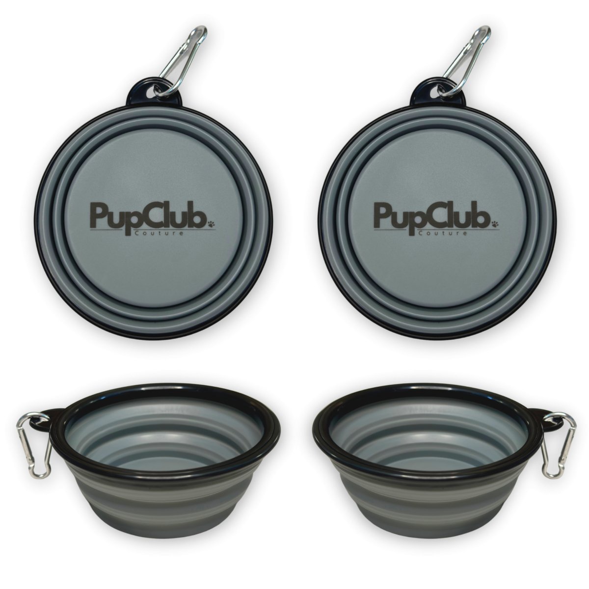 Collapsible Dog Bowl in Grey