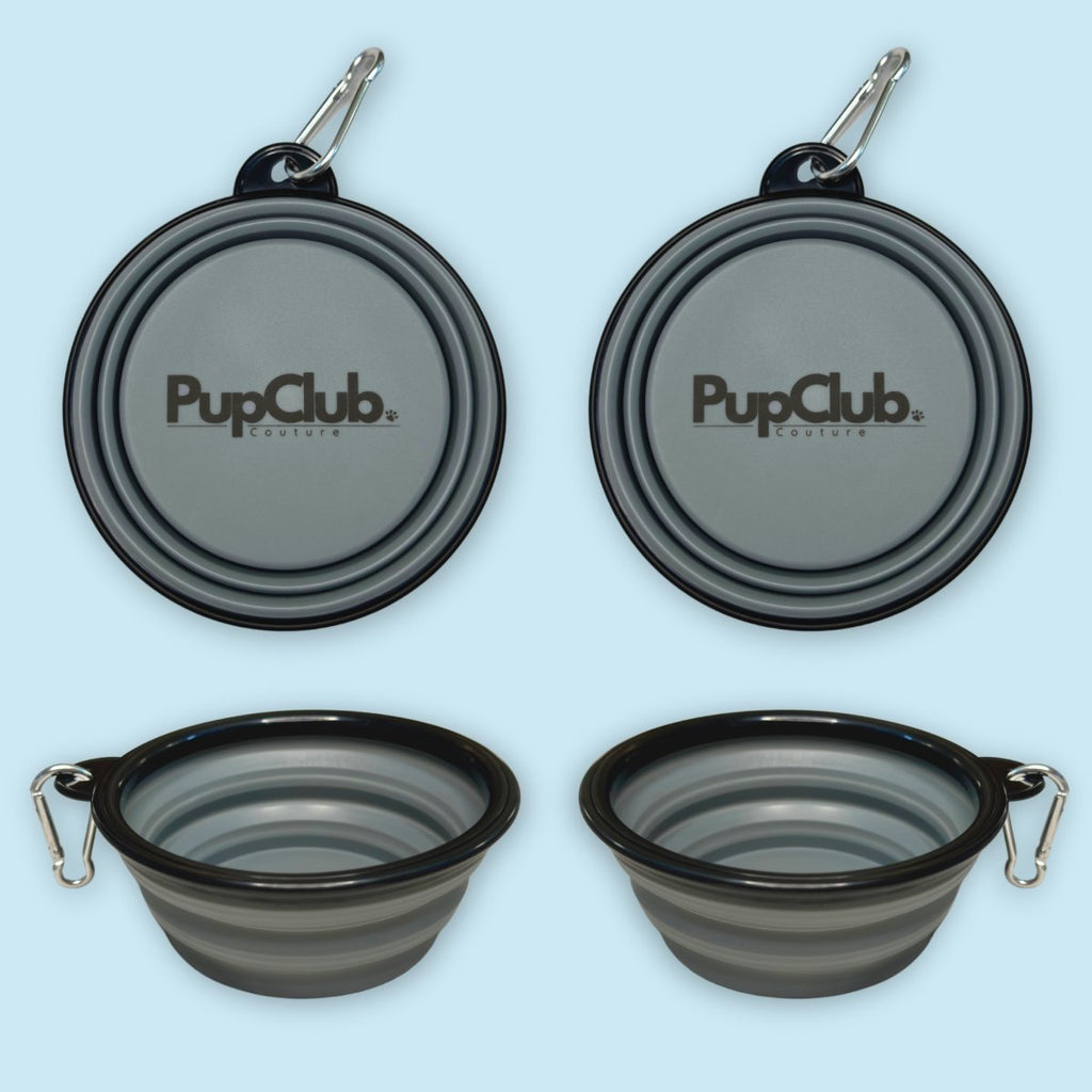 Collapsible Dog Bowl in Grey