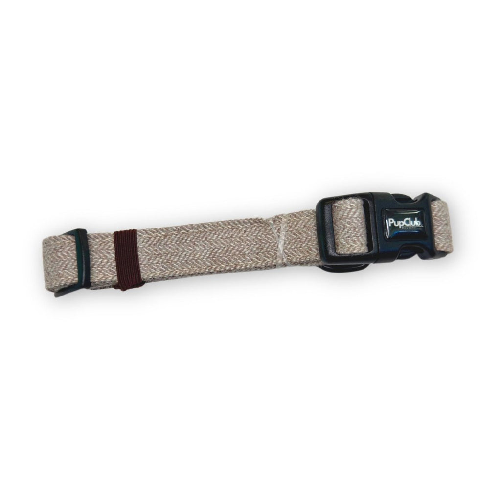 Tweed Brown Dog Collar