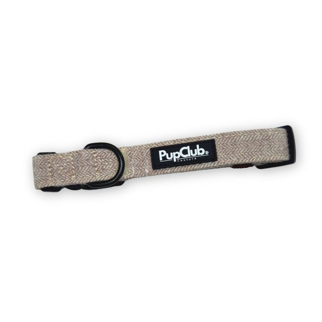 Tweed Brown Dog Collar