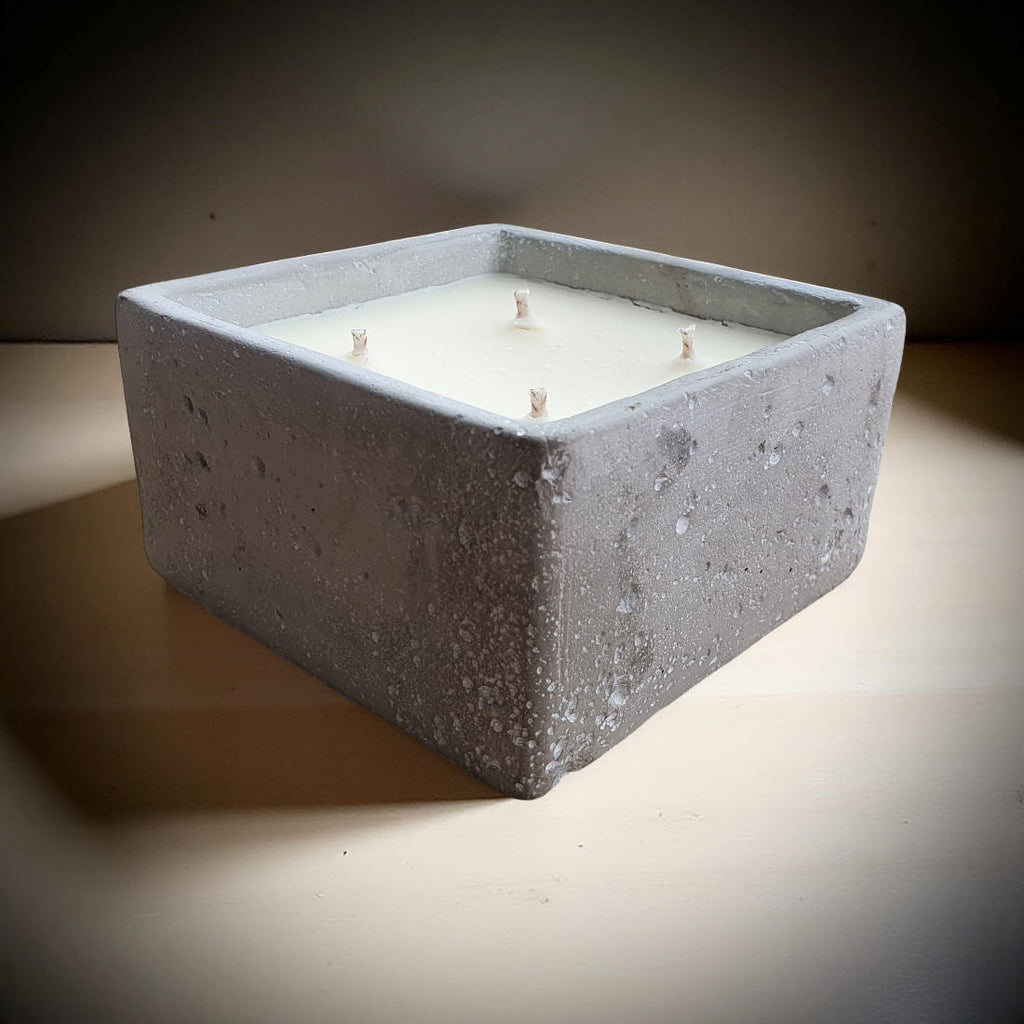 Concrete Square 4 Wick Candle