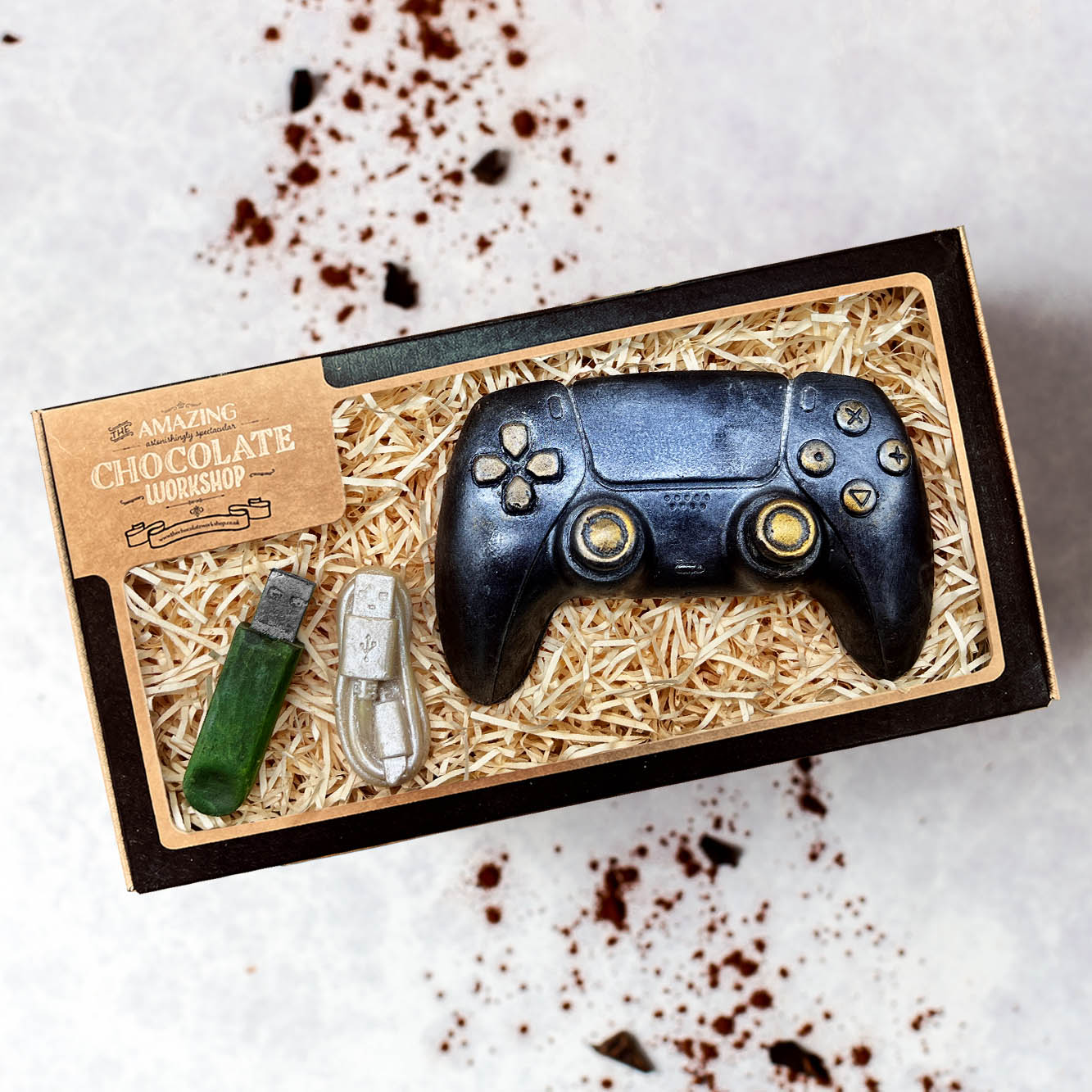 Gamer Set Chocolate Controller USB and Charger