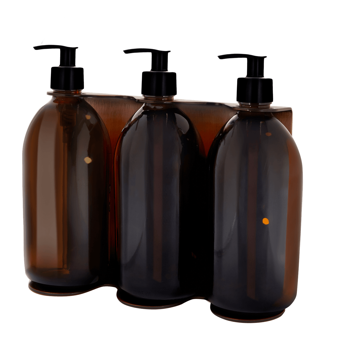 Copper Triple Wall Mounted Soap Dispenser