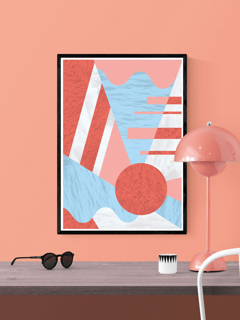 Coral Reef Geometric Print
