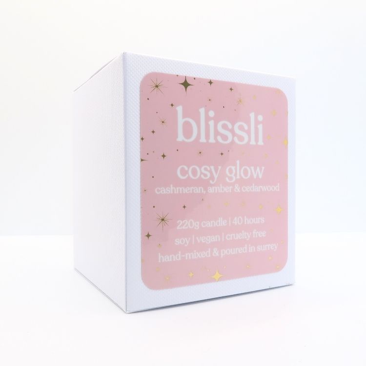 Cosy Glow Cashmeran Amber and Cedarwood Soy Candle 220g