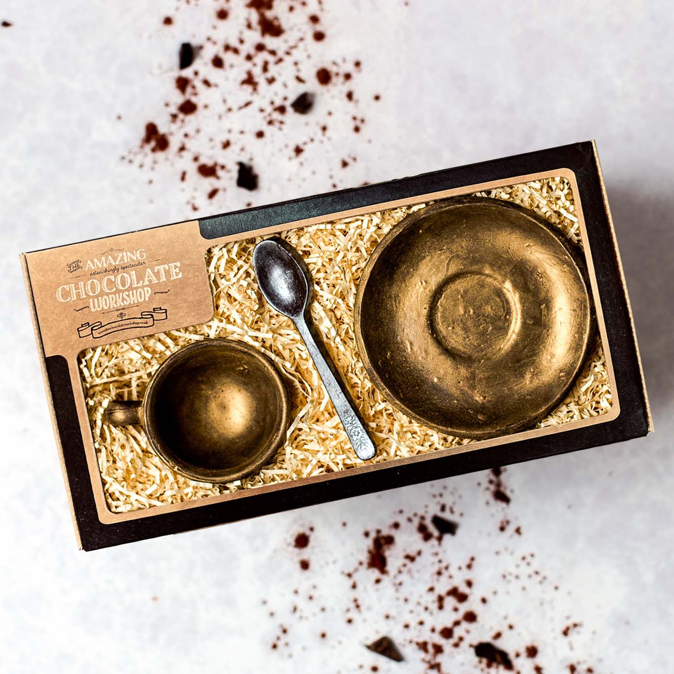 Handmade Chocolate Tea and Coffee Cup Gift Set