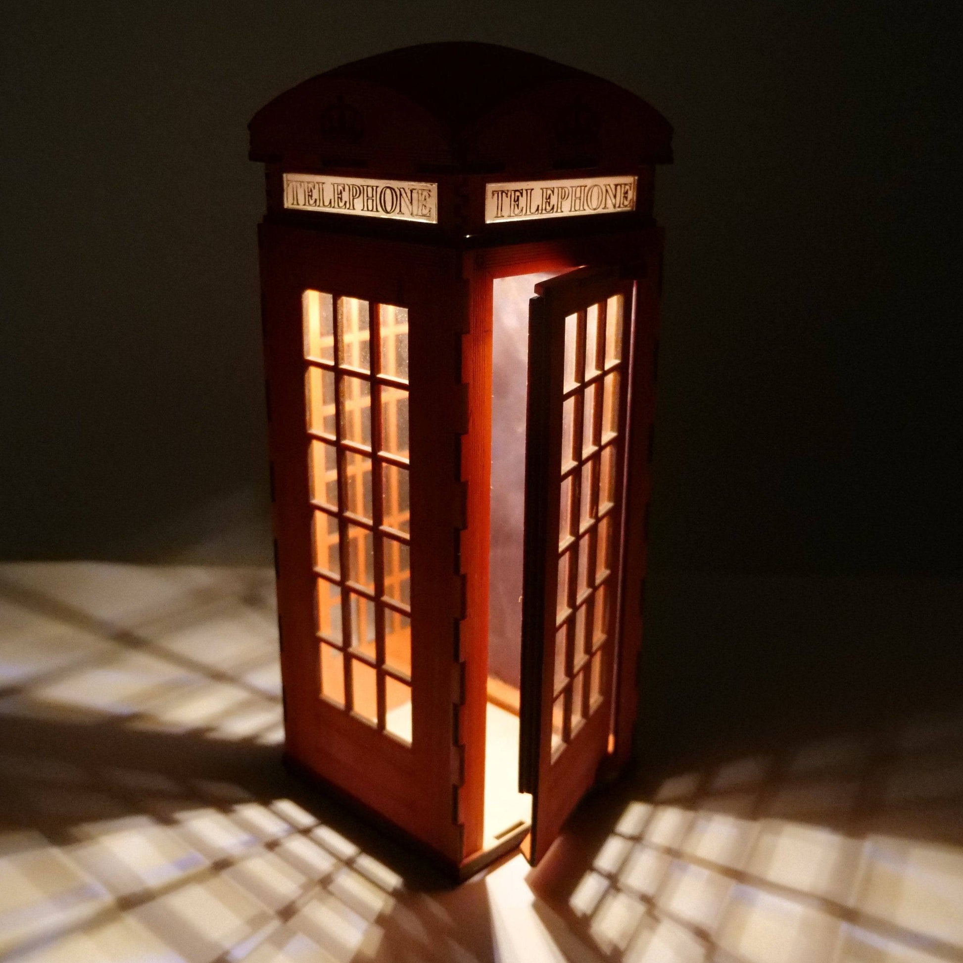 Telephone Box Lamp Flatpack Model Kit