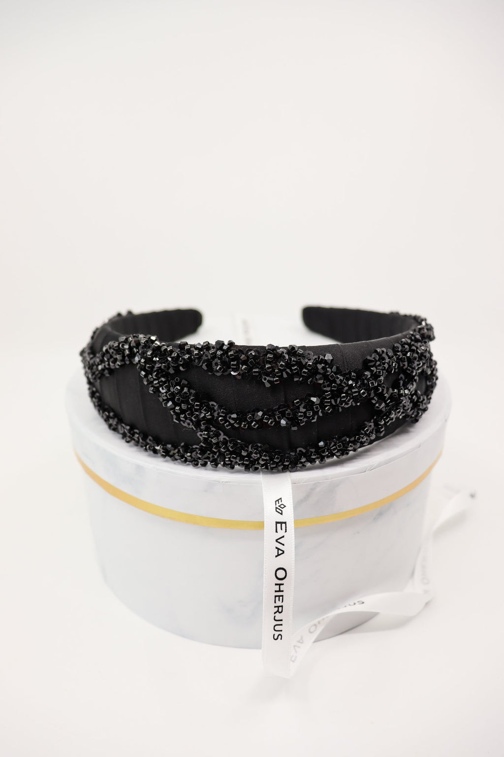 Luxurious Mulberry Silk Headband Hestia – Hand-Beaded by Eva Oherjus at www.brixbailey.com