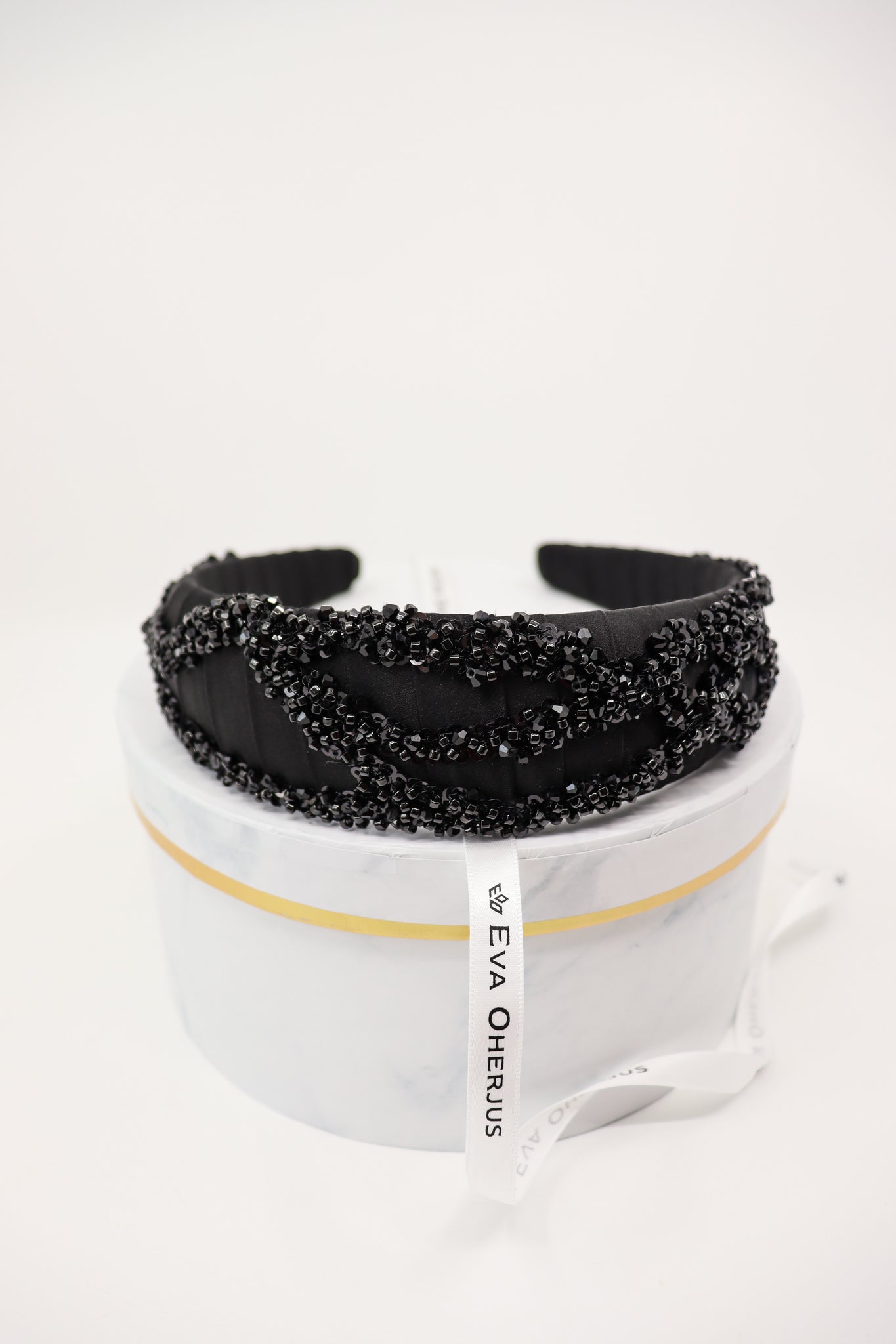 Luxurious Mulberry Silk Headband Hestia – Hand-Beaded by Eva Oherjus at www.brixbailey.com