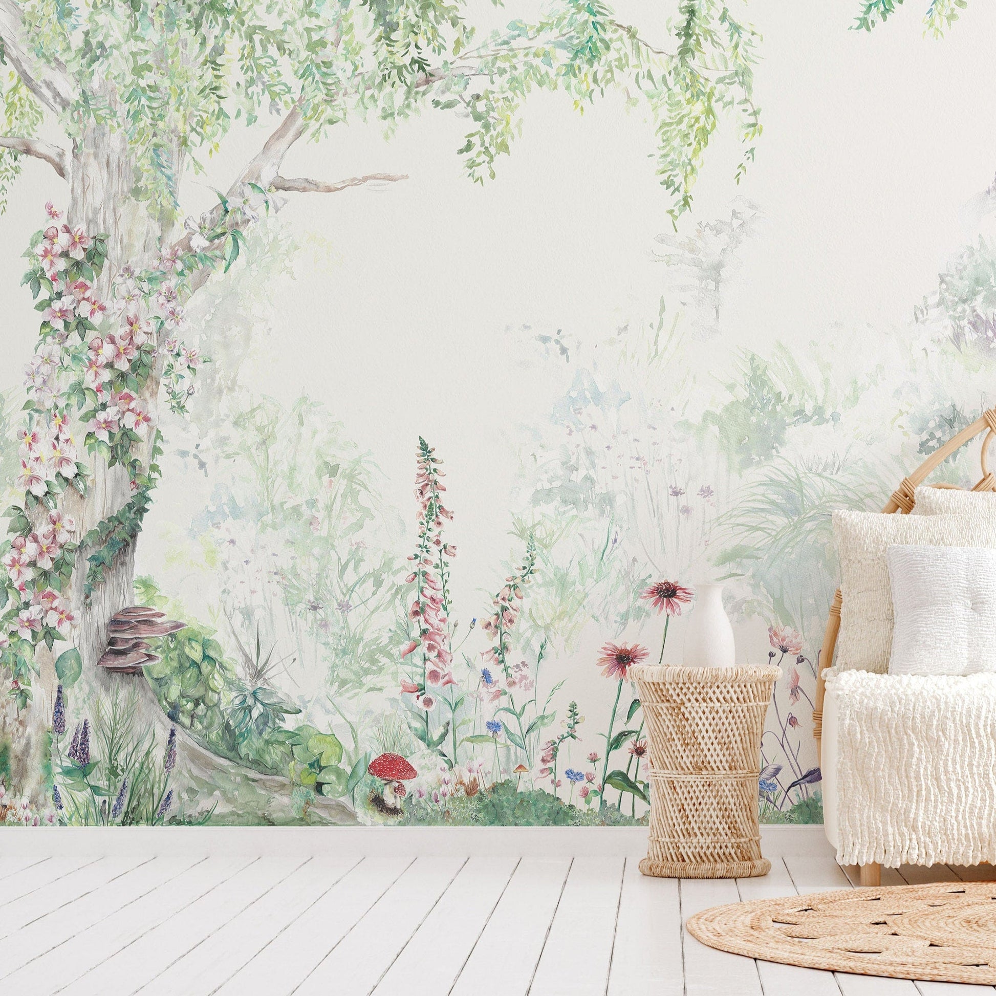 Flower Forest Mural Wallpaper