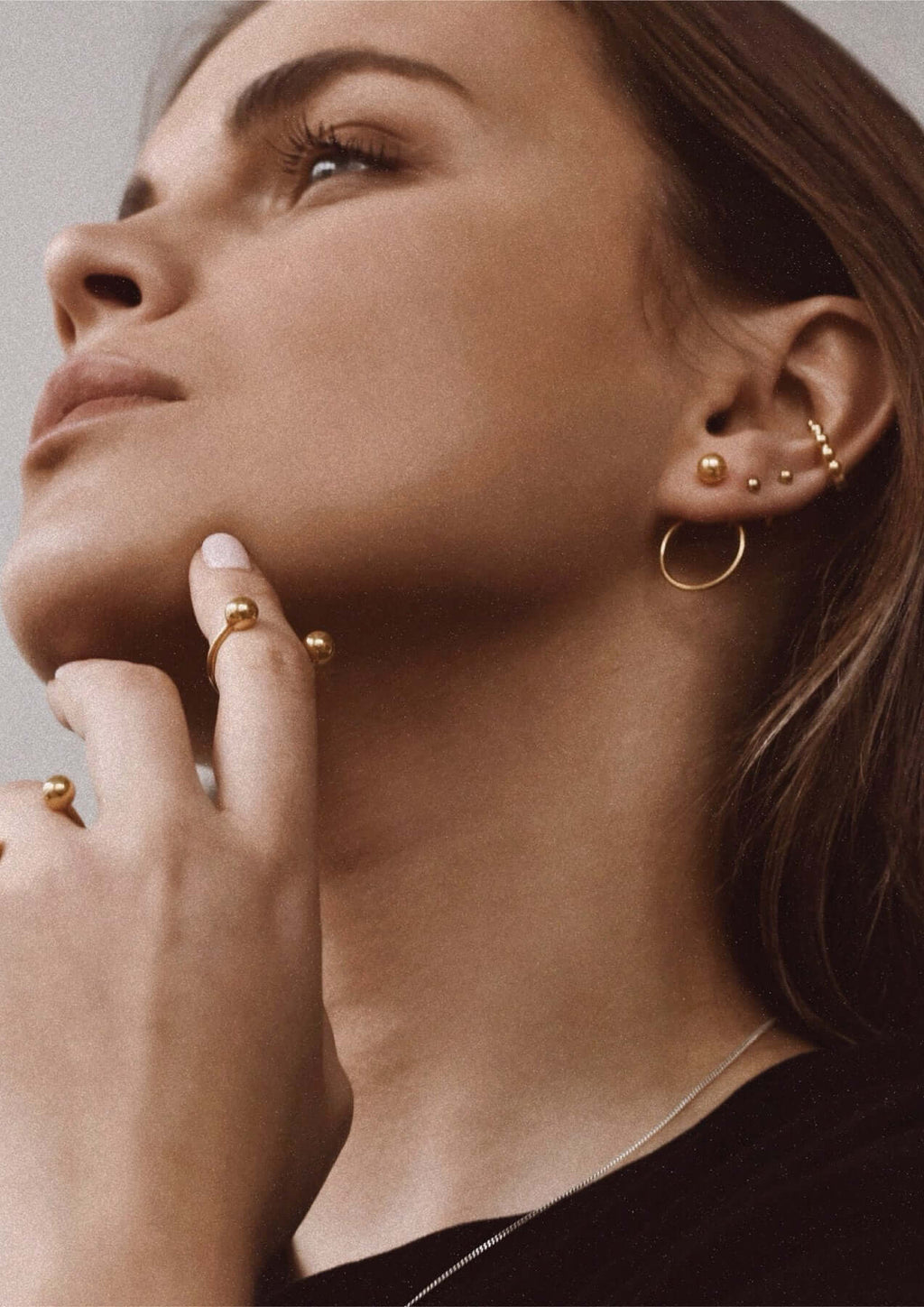 Chord Earrings – Bold Front-Facing Design with Gold Plating by NO MORE at www.brixbailey.com