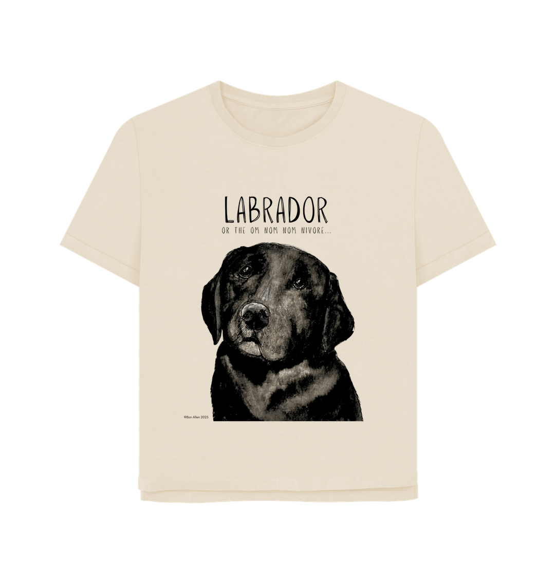 Feed Me Snacks and Compliments Black Labrador Relaxed Fit Tee