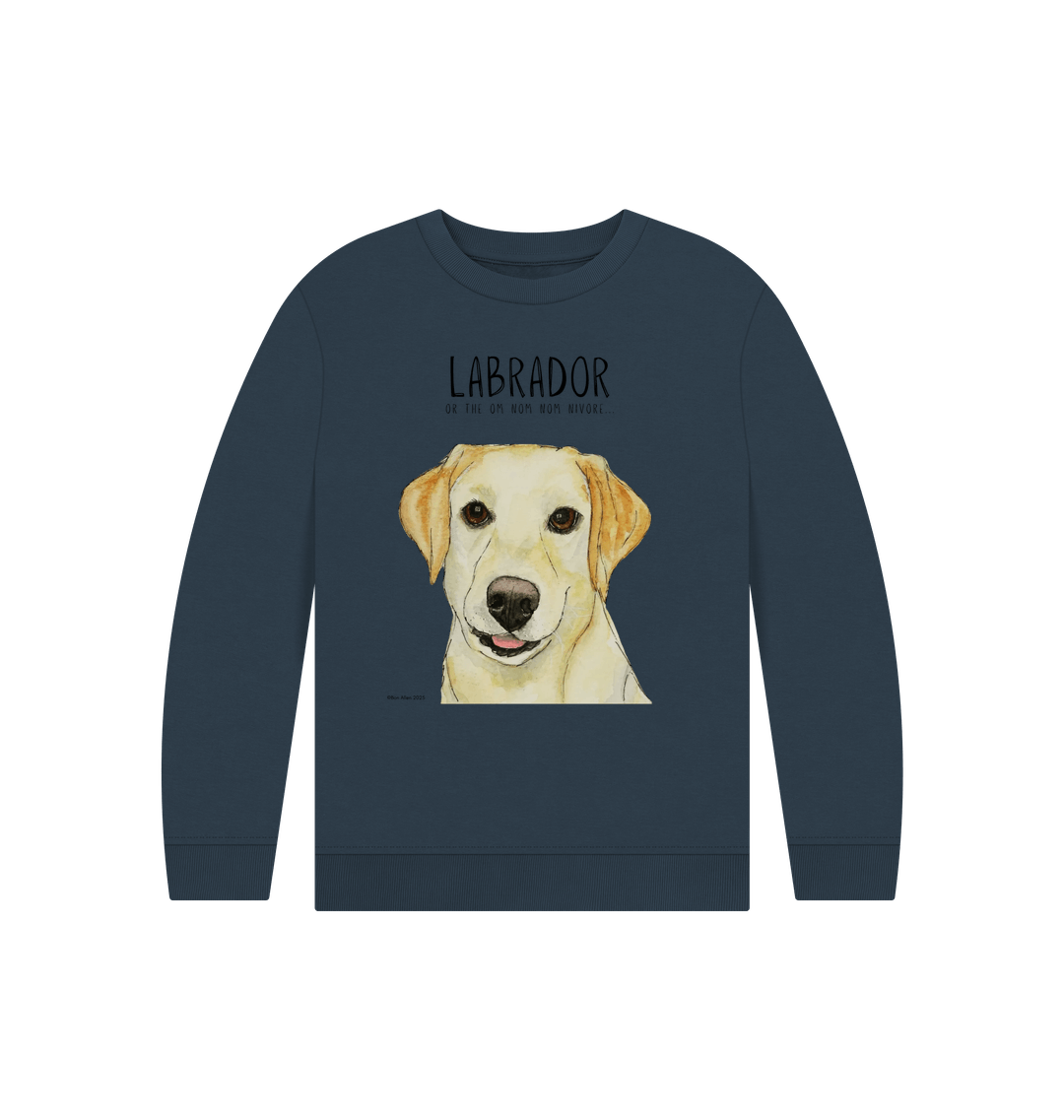Yellow Labrador Kids Sweatshirt Crumb Catcher in Chief
