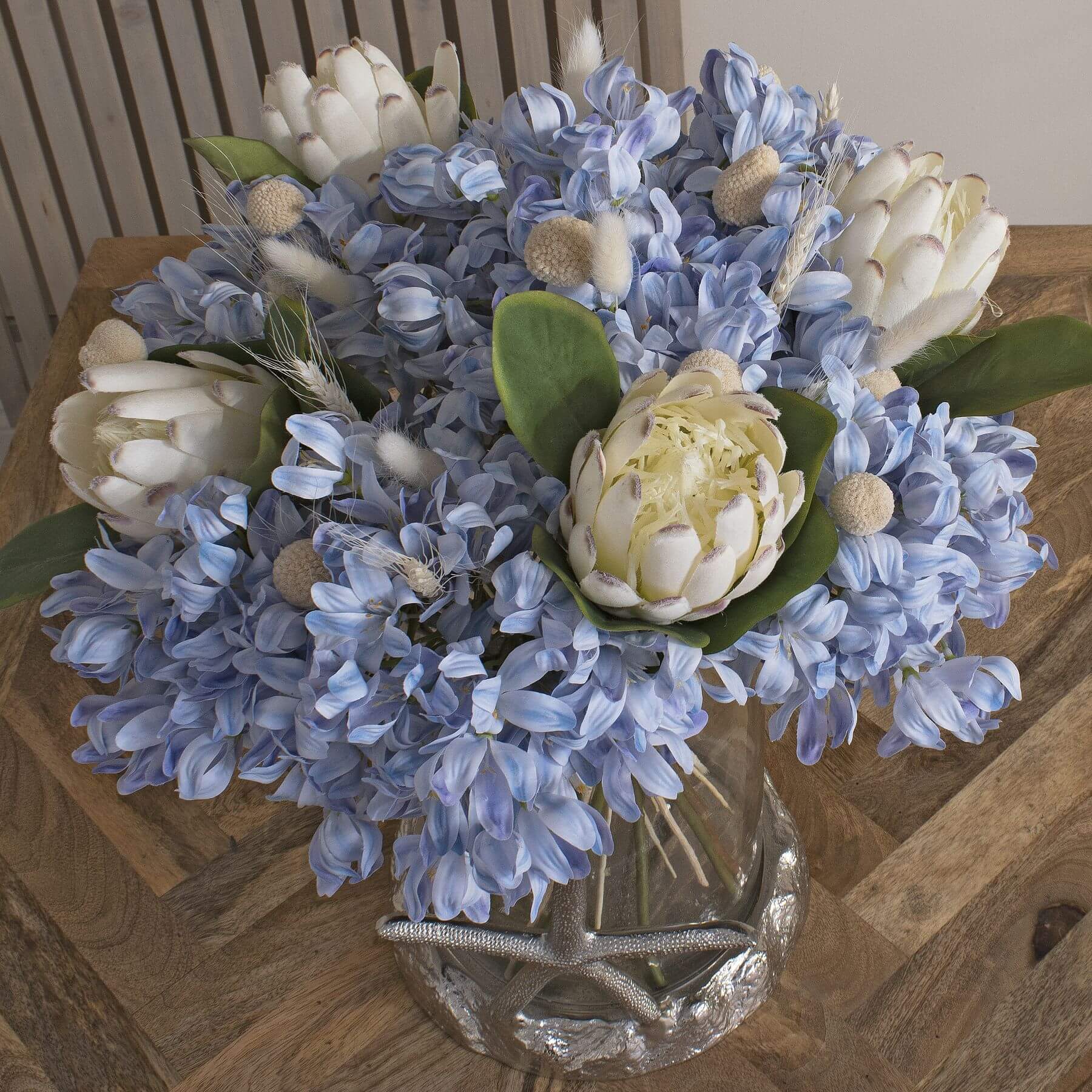 White bunny tail grass bouquet, 60 dried Lagurus stems for elegant home decor, 60cm tall by sostter at brixbailey.com