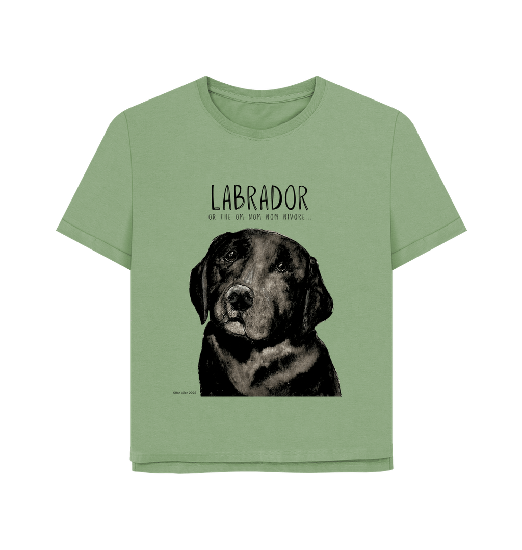 Feed Me Snacks and Compliments Black Labrador Relaxed Fit Tee