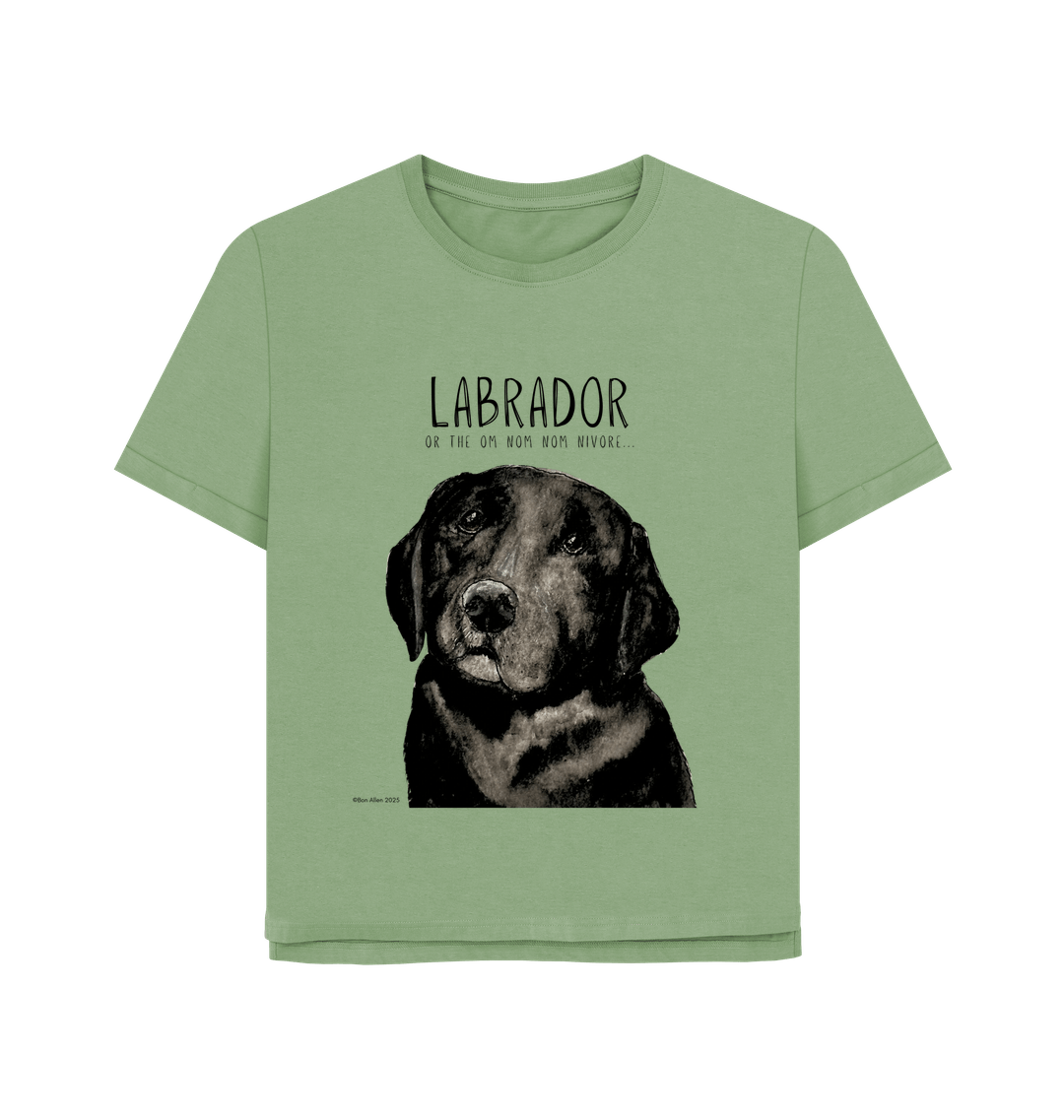 Feed Me Snacks and Compliments Black Labrador Relaxed Fit Tee